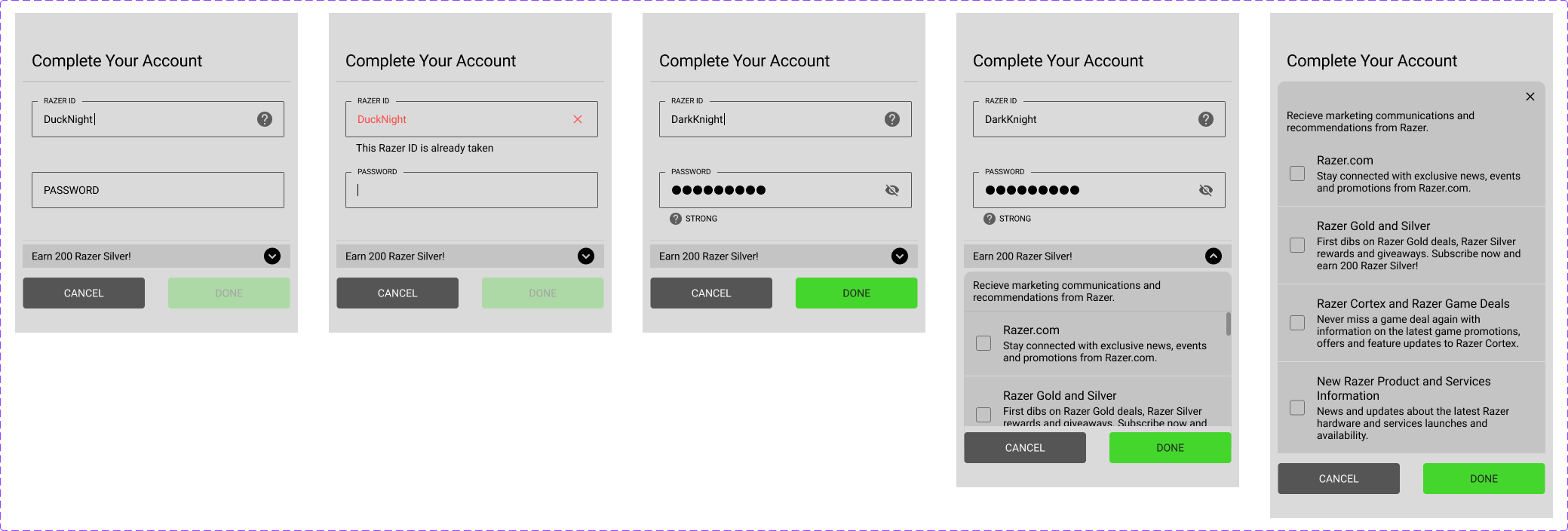 Single Accordion Wireframe Design